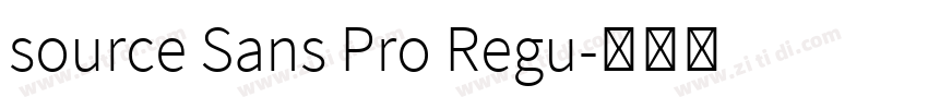 source Sans Pro Regu字体转换